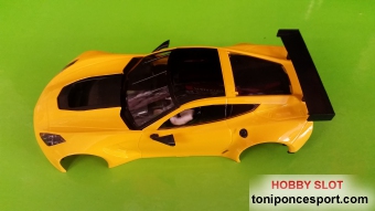 Carroceria Corvette C7R Test Car "YELLOW" (Livery + Kit Cockpit) Tampo Defect