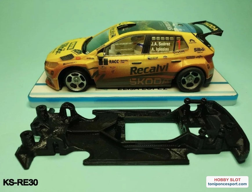 Chasis Lineal RACE 2026 compatible Skoda Fabia Rally2 SCX.