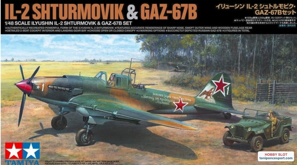 Avión Ilyushin IL-2 Shturmovik & GAZ-67B Set 1/48.
