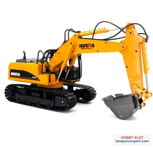 EXCAVADORA 1/14 PALA METALICA 2,4GHZ + MARTILLO + PINZA