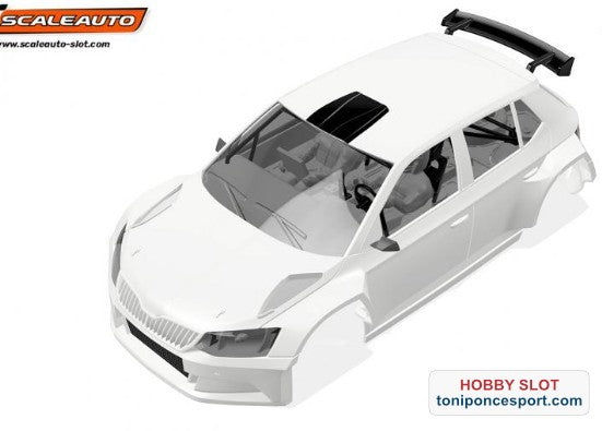 Carrocería skoda fabia R5 -blanco.