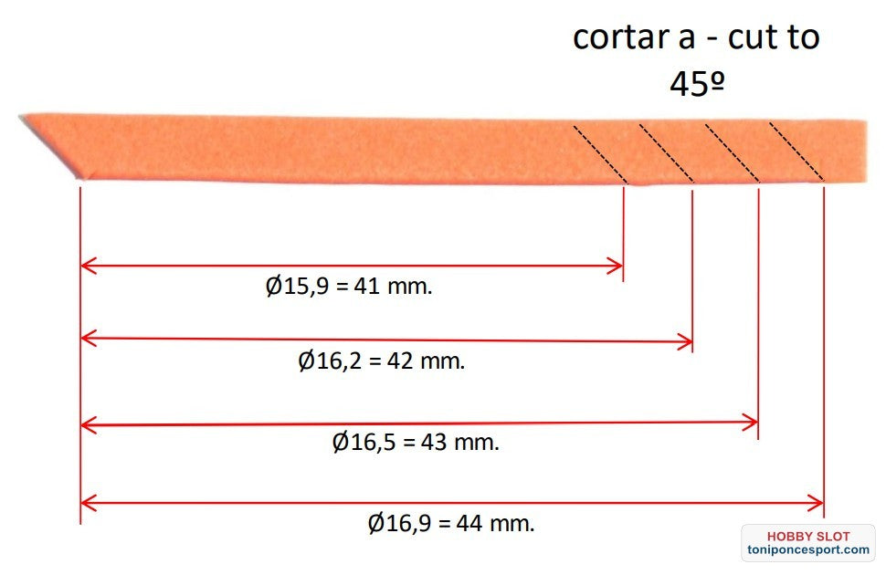 Tiras de espuma NARANJA