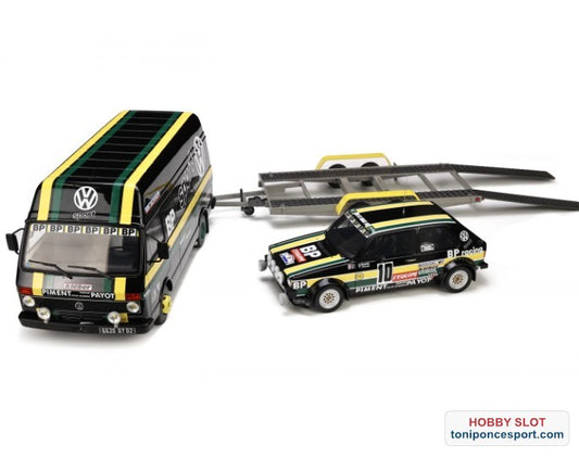 Furgón Asistencia Volkswagen LT35 + Golf Gti MK1 Gr.2 + Remolque.