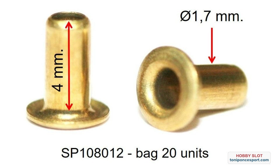 Terminal para cable eléctrico Ø1,7 x 4 mm.