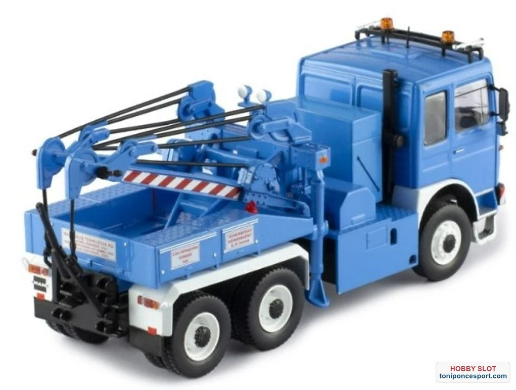 Camión Grúa MAN F8 Azul 1982