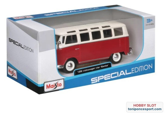 VOLKSWAGEN VAN " SAMBA"-ROJO
