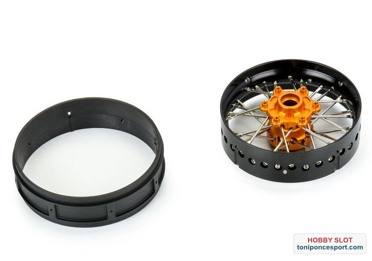 Llanta Delantera 1-4 Pro-Spec Aluminum V2 Bead Front Wheel Black-Gold (1): Promoto-SM