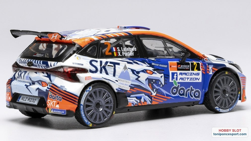 Hyundai i20 N Rally2 #2 Winner Ypres Rally 2024 S. Lefebvre / X. Portier.