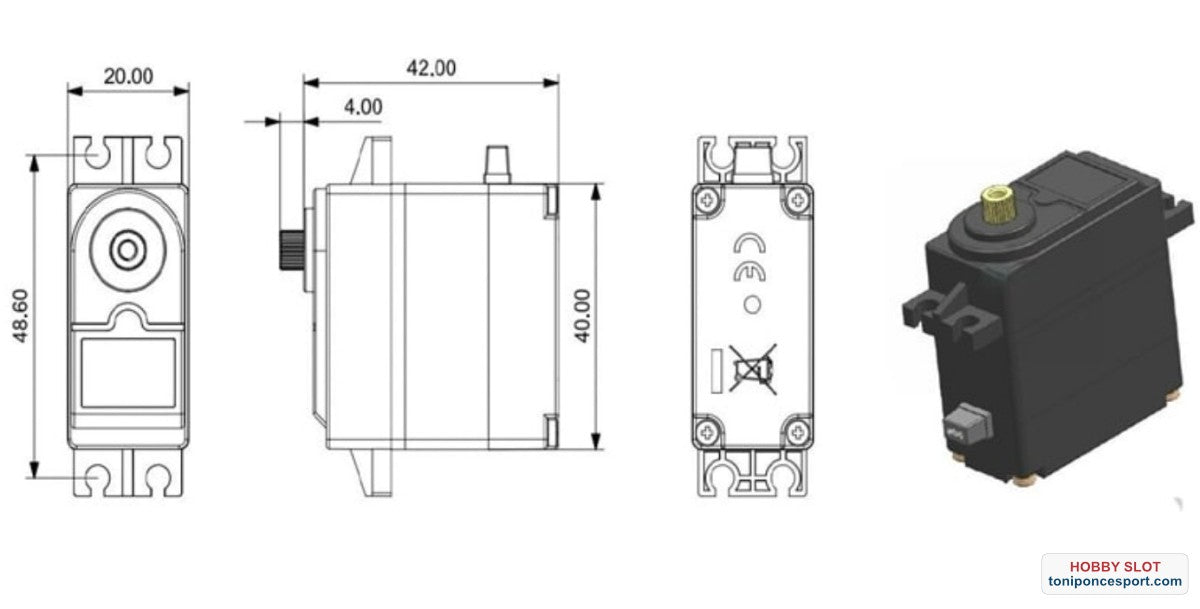 Servo "S250MH" 25kg 25T/JR Metal Gear