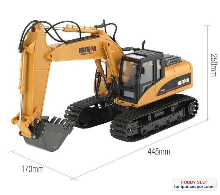EXCAVADORA 1/14 PALA METALICA 2,4GHZ (NUEVA HU1550)