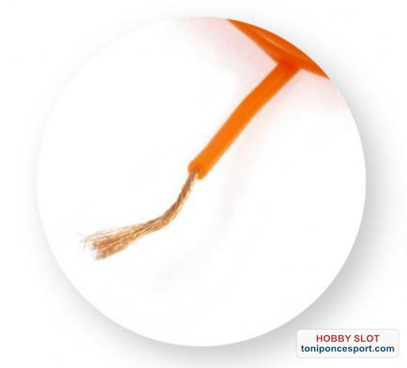 Cable 1,5mm. Naranja Siliconado. 1 metro.