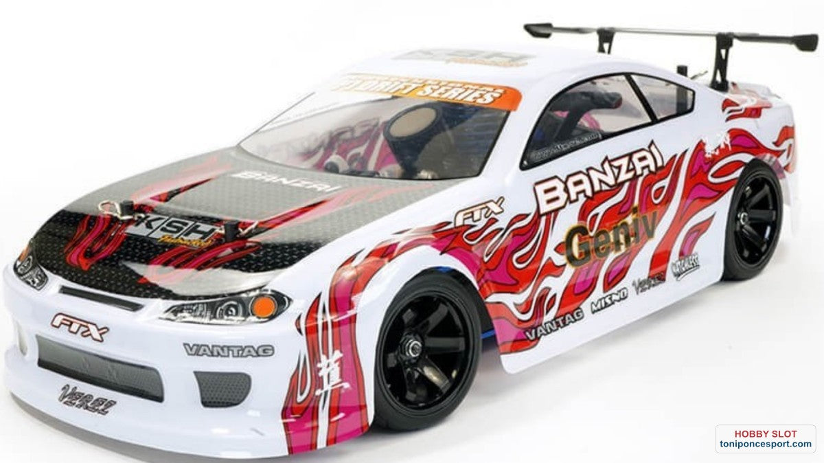 BANZAI 1/10 STREET NITRO 4WD RTR - BLANCO.