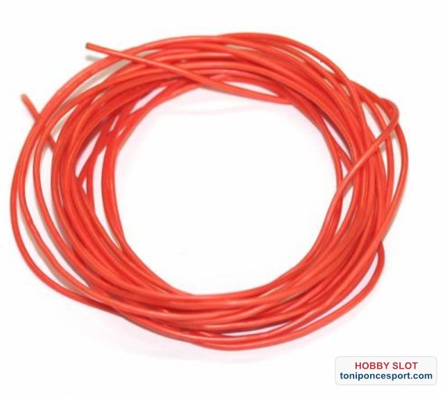 Cable eléctrico de SILICONA libre de oxígeno 1 mm. NARANJA (2 metros)