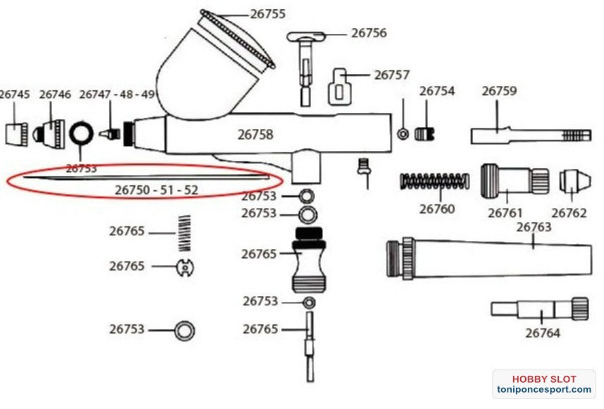 Aguja 0,3mm para aerógrafos D-102, D-103 y D-116