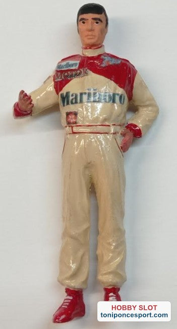 Figura piloto rallye decoración 1/24 Marlboro Ponce.