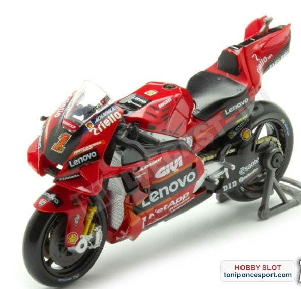 Moto Ducati Desmosedici Team 2023 Lenovo Nº1 Francesco "Pecco" Bagnaia Campeon del Mundo MotoGP 1:18