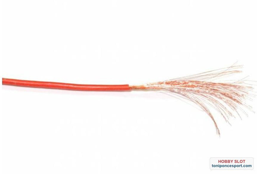 Cable eléctrico de SILICONA libre de oxígeno 1 mm. NARANJA (2 metros)