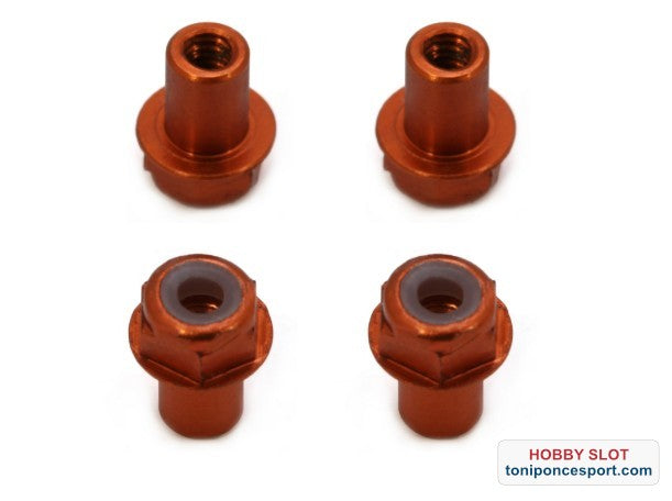 Casquillo sujección H 4mm Aluminio dorado con Cabeza Hexagonal autoblocante