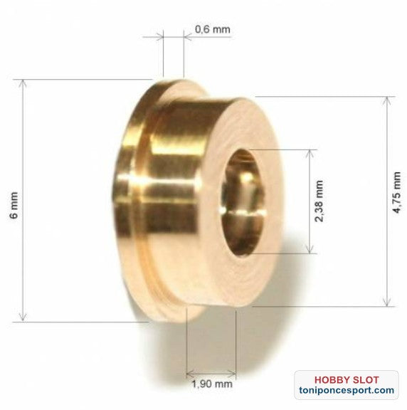 Cojinete para eje 2,38 mm. (3/32´´) UNIVERSAL 4.75