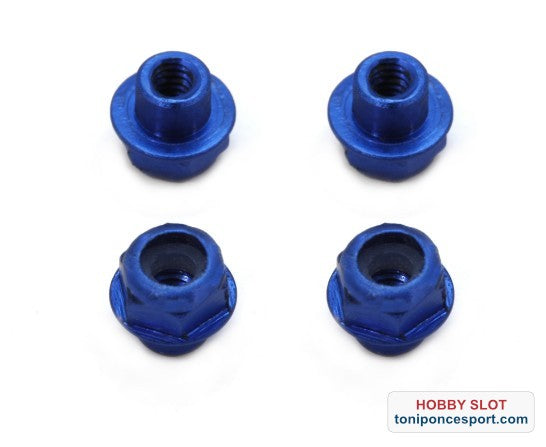 Casquillo sujección H 2mm Aluminio Azul con Cabeza Hexagonal autoblocante