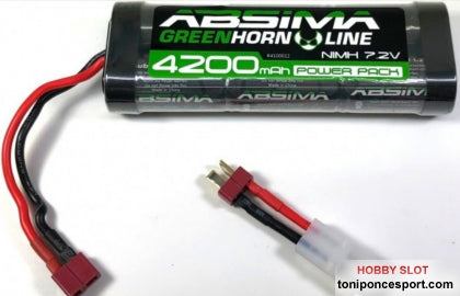 Batería NiMH Stick Pack 7,2V 4200 (T-Plug + Adaptador Tamiya)