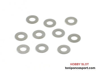 Separadores 0,25mm para Eje 3mm en Acero.