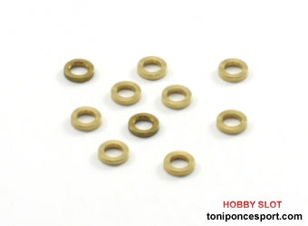 Separadores 1mm para Eje 3mm en Latón.