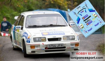 Calca Ford Sierra RS Cosworth Rallye Rias Altas Historico 2015 "S. Vallejo - A. Boto" 1/43