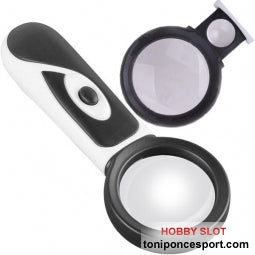 Lupa de Mano de Doble Aumento con led