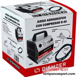 Juego Aerográfico Dismoer Compresor D-40