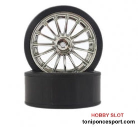 Ruedas completas drift con llantas cromadas 2P