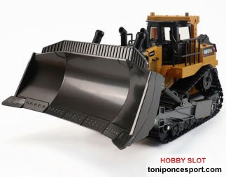 BULLDOZER EXCAVADORA CON ORUGA Y ESCARIFICADORA HUINA 1/16 2.4HGZ.