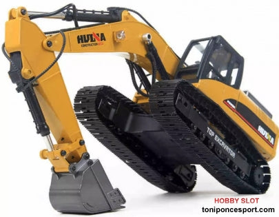 EXCAVADORA HUINA 1580 1/14 METALICA 2,4GHZ PROFESIONAL