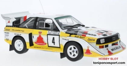 Audi sport quattro S1 E2, No.4, 1000 Lakes Rally, S.Blomqvist/B.Cederberg, 1985