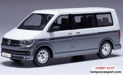 Volkswagen VW T6 Multivan 207 Plateado / Blanco 1:43