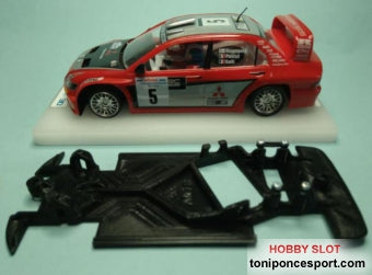 Chasis angular Race SOFT 2018 Mitsubishi Evo VIII WRC Ninco