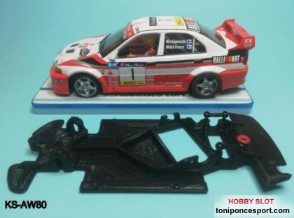 Chasis angular RACE SOFT compatible Mitsubishi Evo V-VI Scaleauto.