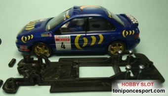 Chasis lineal black Subaru Impreza Gr.A SCX y Altaya.
