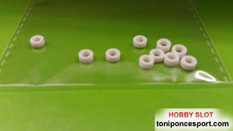 Separadores para eje 3/32 de 1mm. 10ud.