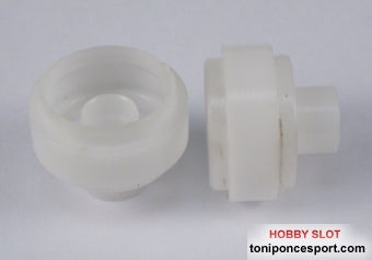 Llanta Nylon Aligerada 16x8mm para cojinetes WRC 0.66 gramos. (x2)