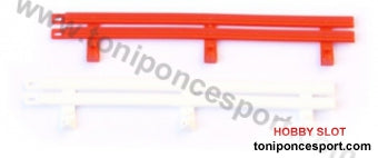 Vallas Pista blancas y rojas (x12) Usadas