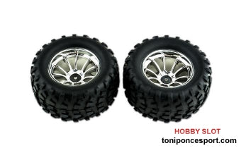 SET RUEDAS 2PCS. (PREDATOR N) en amarillo