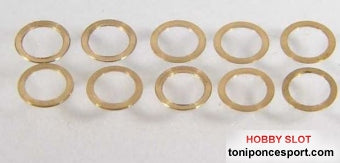 Separadores para eje 3/32 de 0.5mm Laton.