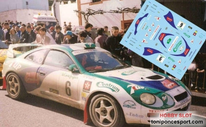 Calca Toyota Celica GT-Four Winner Rally El Corte Inglés 1996 Ponce - Gaspar León 1/43