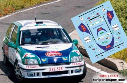 Calca Renault Clio Williams Rallye Villa de Adeje 1996 José Mª. Ponce - Gaspar León 1/43