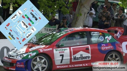 Calca Peugeot 206 WRC Rallye El Corte Inglés 2001 J. Mª. Ponce - C. Larrodé 1/32