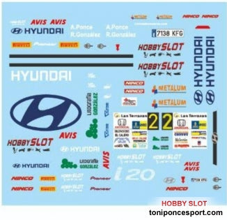 Calca Hyundai i20 R5 Winner Rallye Telde 2018 Toñi Ponce - Ruben Gonzalez 1/32