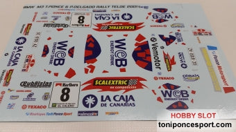 Calca BMW M3 E36 Rallye Telde 2.001 " Toñi Ponce - P. Delgado " 1/24
