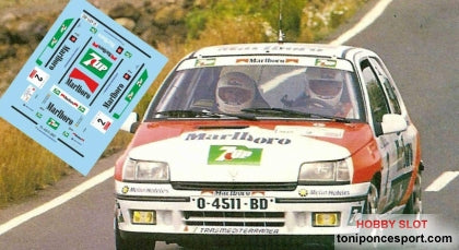Calca Renault Clio Williams Winner Rallye Villa de Adeje 1994 José Mª. Ponce - Gaspar León 1/18