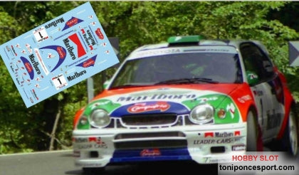 Calca Toyota Corolla WRC Rallye Isla de Gran Canaria 1998 J. Mª. Ponce - G. León 1/18